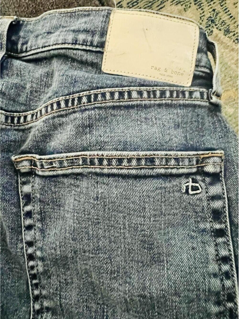 Rag and Bone Women’s Sofie High Rise Ankle Ultra Wide Cuff Jeans 28 Leland Blue - Picture 3 of 5